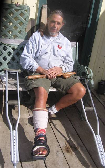 Brian at home, Flute Solos on the Deck overlooking Seldovia Slough
